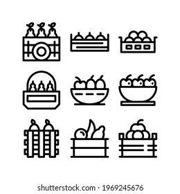 fruit crate icon or logo isolated sign symbol vector illustration - Collection of high quality black style vector icons
