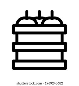 fruit crate icon or logo isolated sign symbol vector illustration - high quality black style vector icons
