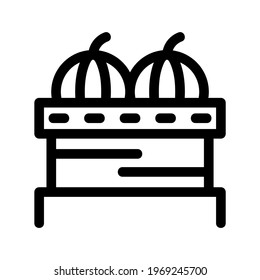 fruit crate icon or logo isolated sign symbol vector illustration - high quality black style vector icons
