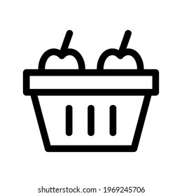 fruit crate icon or logo isolated sign symbol vector illustration - high quality black style vector icons
