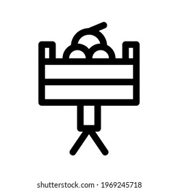 fruit crate icon or logo isolated sign symbol vector illustration - high quality black style vector icons
