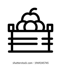 fruit crate icon or logo isolated sign symbol vector illustration - high quality black style vector icons

