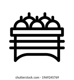 fruit crate icon or logo isolated sign symbol vector illustration - high quality black style vector icons
