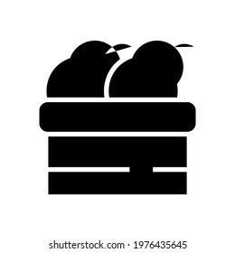 fruit crate icon or logo isolated sign symbol vector illustration - high quality black style vector icons
