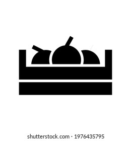 fruit crate icon or logo isolated sign symbol vector illustration - high quality black style vector icons
