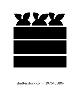 fruit crate icon or logo isolated sign symbol vector illustration - high quality black style vector icons
