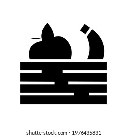 fruit crate icon or logo isolated sign symbol vector illustration - high quality black style vector icons
