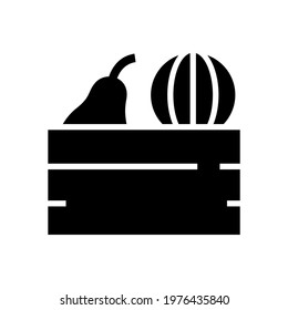 fruit crate icon or logo isolated sign symbol vector illustration - high quality black style vector icons
