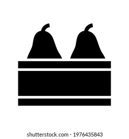 fruit crate icon or logo isolated sign symbol vector illustration - high quality black style vector icons
