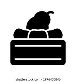 fruit crate icon or logo isolated sign symbol vector illustration - high quality black style vector icons
