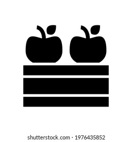 fruit crate icon or logo isolated sign symbol vector illustration - high quality black style vector icons
