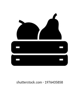 fruit crate icon or logo isolated sign symbol vector illustration - high quality black style vector icons
