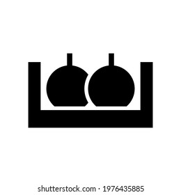 fruit crate icon or logo isolated sign symbol vector illustration - high quality black style vector icons
