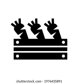 fruit crate icon or logo isolated sign symbol vector illustration - high quality black style vector icons
