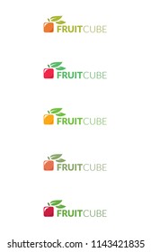 Fruit cube logo Vector file