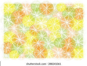 fruit cut pieces sketch