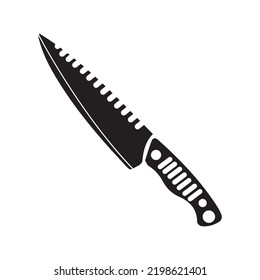 Fruit cutting knife icon Black Vector illustration 