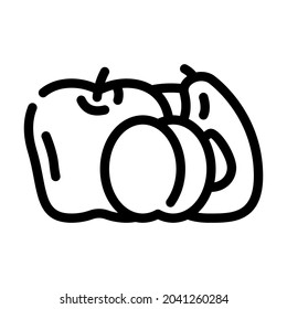 vector de icono de línea del departamento de frutas. signo del departamento de frutas. símbolo de contorno aislado ilustración negra