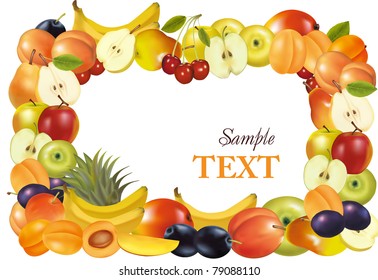 Fruit design background. Vector.