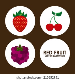 fruit design  over  brown background vector illustration