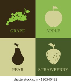 fruit design over green background vector illustration 