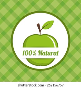 Fruit design over green background, vector illustration.
