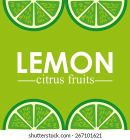 Fruit design over green background, vector illustration