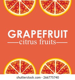 Fruit design over orange background, vector illustration