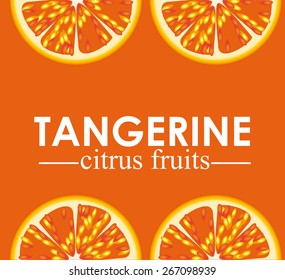 Fruit design over orange background, vector illustration