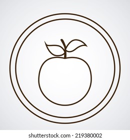 Fruit design over white background, vector illustration