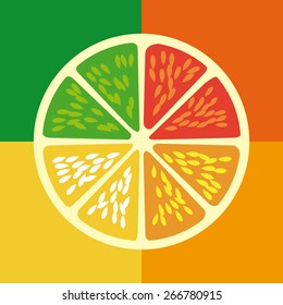Fruit design over white background, vector illustration