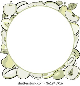 fruit design with plums, apples and pears 5