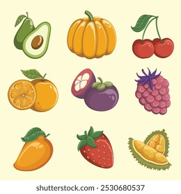fruit design vector illustration collection