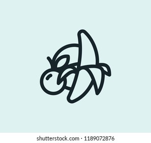 Fruit diet icon line isolated on clean background. Fruit diet icon concept drawing icon line in modern style. Vector illustration for your web mobile logo app UI design.