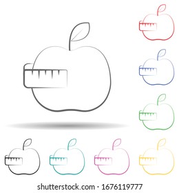 Fruit diet multi color set icon. Simple thin line, outline vector of fitness icons for ui and ux, website or mobile application