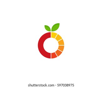 Fruit Digital Data Logo Design Element