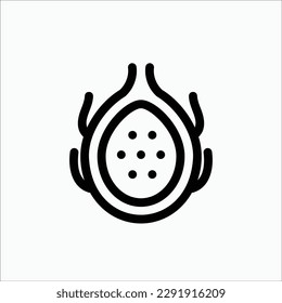 fruit, dragonfruit icon, isolated icon in light background, perfect for website, blog, logo, graphic design, social media, UI, mobile app