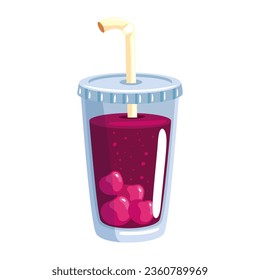 fruit drink cherries icon isolated