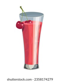 fruit drink cherry icon isolated