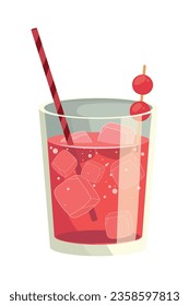 fruit drink of cherry vector isolated