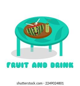 fruit and drink illustration fruit and drink icon fruit and drink logo