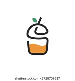 Bebida de frutas o jugo Diseño de logotipo 