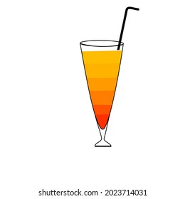 Fruit drink, multiple layers of color.