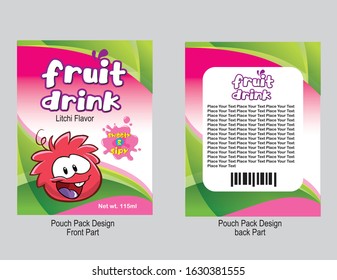 Fruit Drink Packaging (Litchi Flavor) Pouch Foil