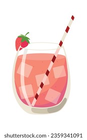 fruit drink strawberry icon vector isolated