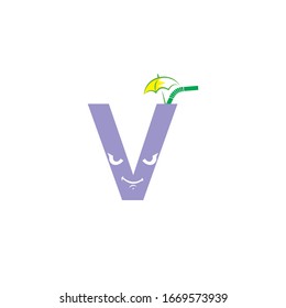 Fruit drink vector logo design