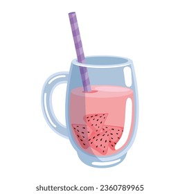 fruit drink watermelon icon isolated