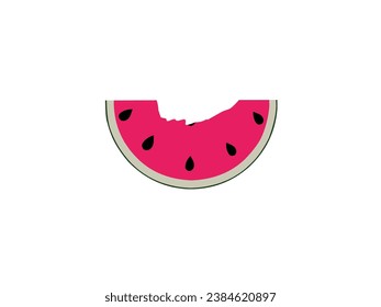 The fruit of the dry season watermelon is red in color and has a perfectly sweet taste. Vector illustration