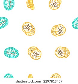 fruit dry snack nut mix vector seamless pattern thin line illustration