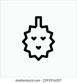  Früchte, Duransymbol, einzelne Ikone auf hellem Hintergrund, perfekt für Website, Blog, Logo, Grafikdesign, soziale Medien, Benutzeroberfläche, mobile App
